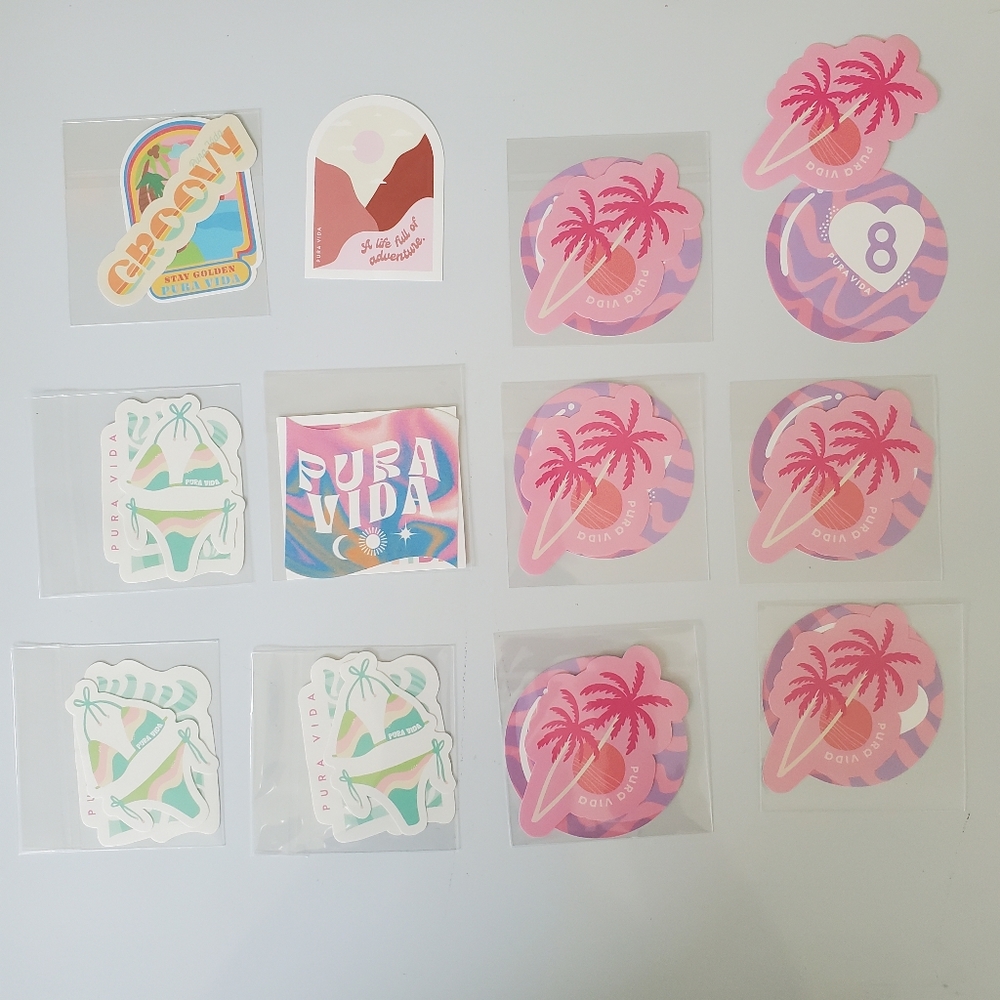 Pura Vida 25 sticker bundle